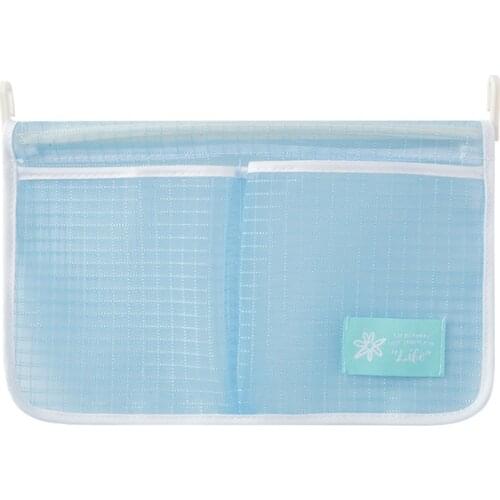 Refrigerator Storage Mesh Bag Two Grids Hanging Household Kitchen Tidy Seasoning Organizer With Hook Fridge Organizer Bag