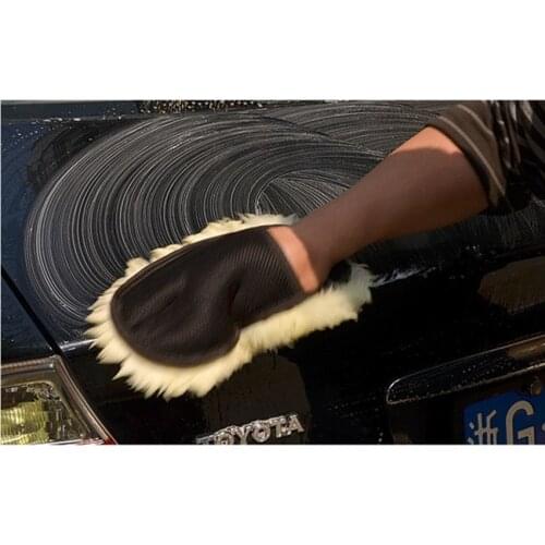 PLEASING Clean Wool Car Wash Glove Car Care Cleaning Brushes Car cleaning tool vehicle Motorcycle Washer accessory