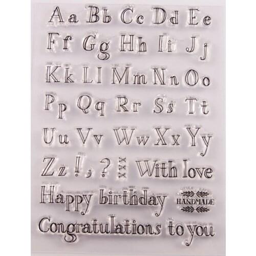 Uppercase Lowercase Letters Transparent Silicone Clear Stamp For Scrapbooking DIY Craft Decoration Soft Stamp Kids Stationery