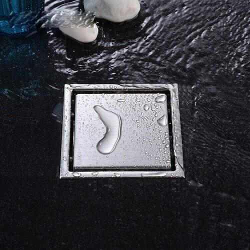 11cm/15cm Modern Stainless steel Bathroom Tile Invisible Shower Square Floor Drain Cover Hair Shower Catcher Clean Strainer