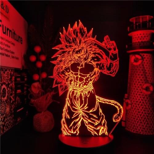 Dragonball AF Super Saiyan 5 Sun Goku LEd Light for Kids 7/16 Colors Change LED Night Light Anime Gifts Dragon Ball Z 3d Lamp