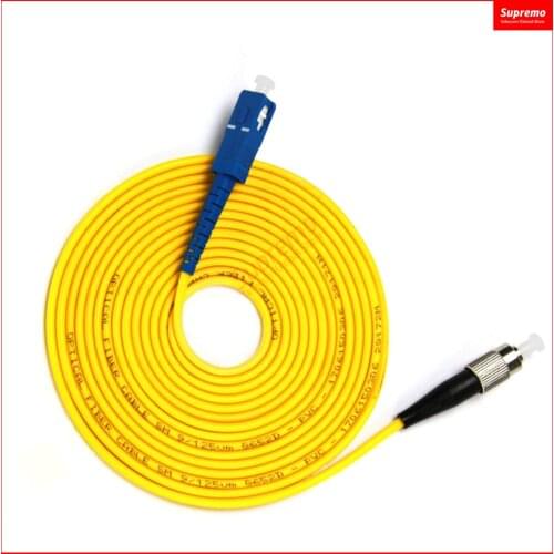 SC/UPC--FC/UPC 3 Meters SM Single-mode Simplex optical fiber patch cord 9/125 2.0mm