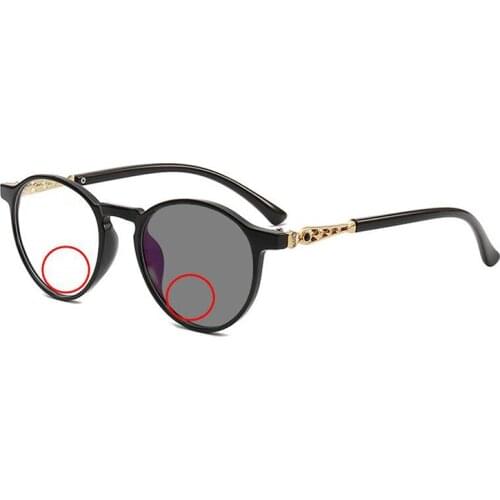 TR90 Women Photochromic Bifocals Reading Sunglasses Female Look Near Far Shades Sun Presbyopic Glasses Magnifier Travel Glasses