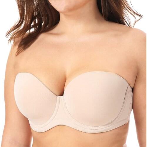 Multi Way Smooth Womens Underwire Braidal Wedding Push Up Big Size Demi Strapless Bra 34 36 38 40 42 B C D DD E F