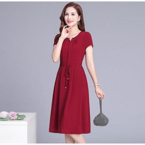 4 colors 45-77kg Can Wear 5XL Llim A-Line Washed cotton One-Step Summer Plus Size Women Party Cocktail Dresses