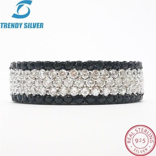 Vintage rings silver real 925 sterling jewelry for women rose gold with stone zircon solid elegant