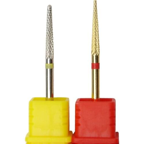 1Pc Silver Gold Nail Drill Bit Hot Medical Stainless Steel Burr Manicure Cutters Cuticle Clean Nail Drill Accessories Care Tools