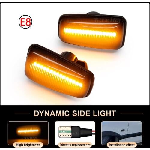 12V Dynamic LED Side Light Turn Signal Sequential Blinker Lamp For Peugeot 106 306 406 806 EXPERT 1 2 for Fiat Scudo Ulysse