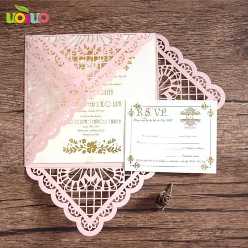 20pc 2017 hot new products specialty paper laser cut wedding invitation card