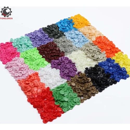 60sets Wholesale Plastic Snap Buttons No-Sew T5 Snaps T5 Baby Resin Snap Buttons Clothing Accessories Press Stud Fasteners