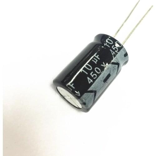 Free shipping 100pcs 450V 10UF electrolytic capacitor10UF 450V 13*20mm