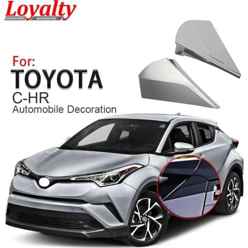 Loyalty For Toyota C-HR 2016 2017 2018 Rear Side Window Triangle Tail Spoiler Wing Trim Cover ABS Chrome Car Accessories