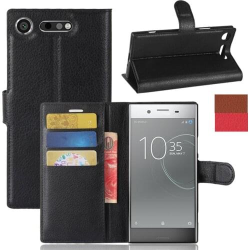 For Sony Xperia XZ1/Compact Leather Wallet Flip Case Card Holder Stand Cover For Sony Xperia XZ1 G8341 F8342 / XZ1 Compact G8441