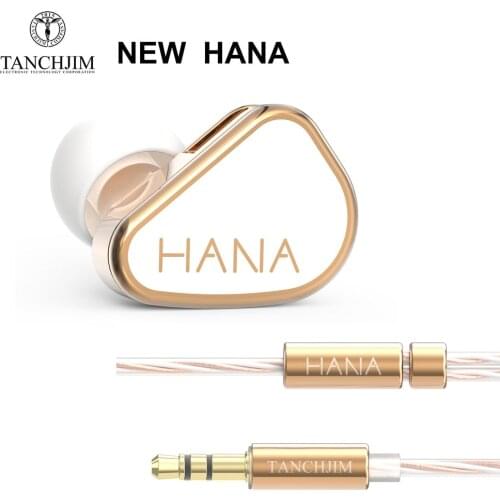 TANCHJIM New HANA 3rd-Gen DMT Dynamic Driver In-ear Monitors Earphone IEM with 2Pin 0.78mm Detachable OFC Cable Earbud 2021 VER