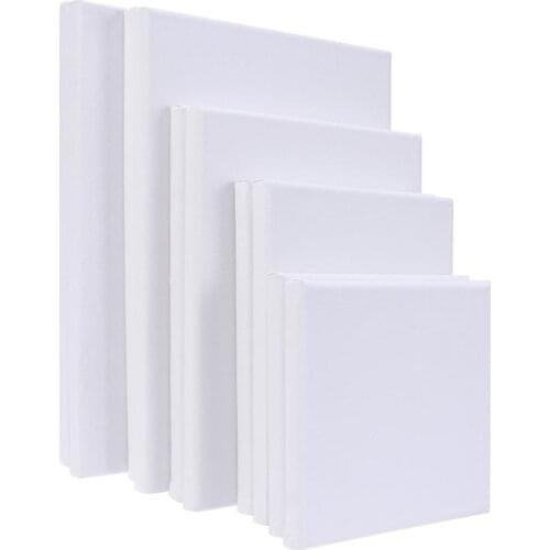 10pcs White Blank Art Boards Wood Frame For Canvas Oil Painting Stretched Artist Canvas Painting Board Watercolor Art Supplies