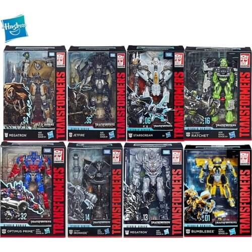 Hasbro Transformers Studio Series Starscream Ratchet Optimus Prime Iron Poly Megatron Bumblebee Anime Figure Transformers Toys