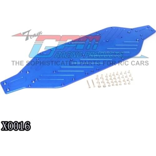 GPM ALUMINIUM 4MM MAIN CHASSIS WITH STAINLESS STEEL SCREWS For TRAXXAS XO-01RC Upgrade