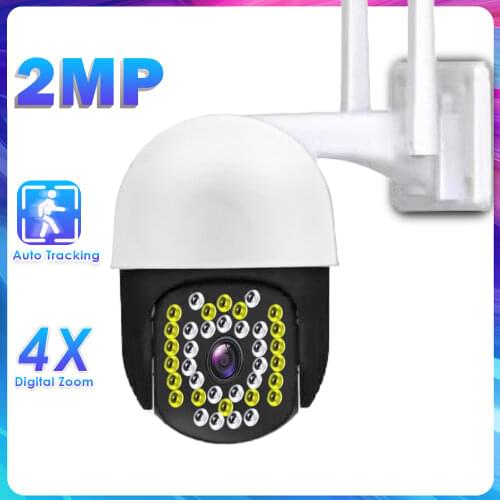 WiFi IP Camera Outdoor 4X Digital Zoom CCTV Camera 1080P PTZ Home Security Camera Surveillance Color Night Vision Waterproof