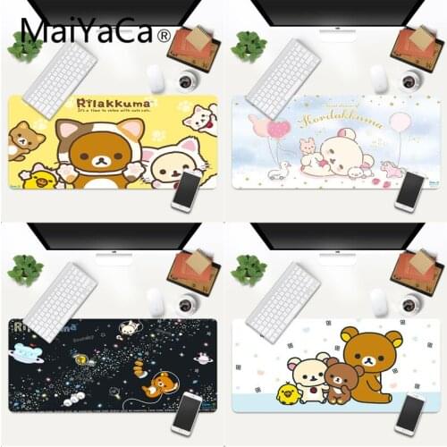 MaiYaCa Kawaii rilakkuma gaming mouse pad gamer XXL Mouse Pad anime Laptop Desk Mat pc gamer completo as Christmas gift