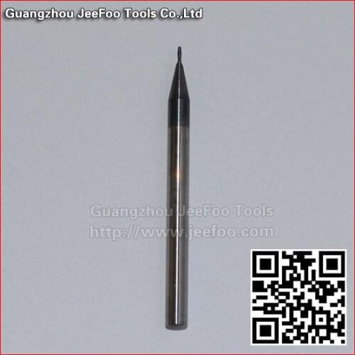 MC-2F-R0.4*4*50L Two Flutes Metal Cutting Tools, Solid Carbide End Mill Cutters for CNC Engraving Machine