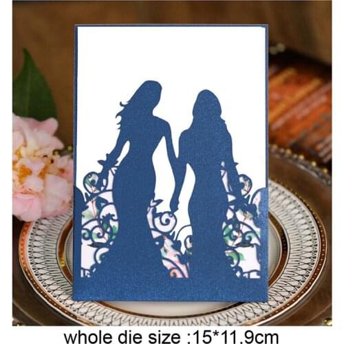Sisters 150*119mm Metal Cutting Die Mold Stencil for DIY Embossing Paper Photo Album Cards Making Scrapbooking Dies Cut Mould