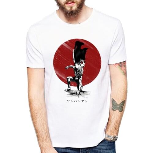 One Punch Man Printed men T shirt Fashion cool Anime confortable mens Lethal Punch Tshirt casual t-shirt for men
