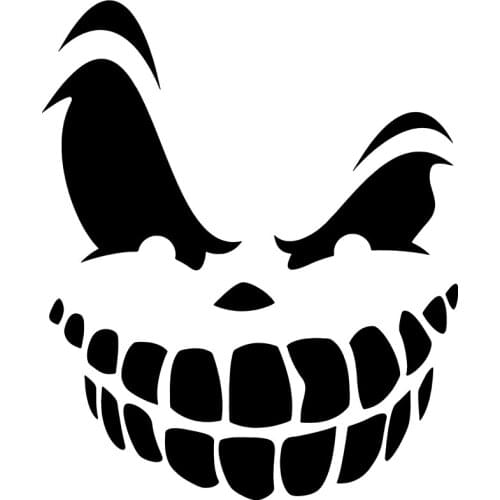 RuleMylife Spooky Pumpkin Grinning skull Creativity Motorcycle Car Stickers Decal Animal Anime Cute Car Accessories Decoration