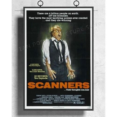 NJ476 SCANNERS Movie Horror Classic Sci Fi Wall Sticker Silk Poster Art Home Decoration
