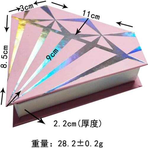 Wholesale Eyelash Packaging Box 3D Mink Lashes Heart-shaped diamond-studded hard magnetic eyelash with tray packaging box