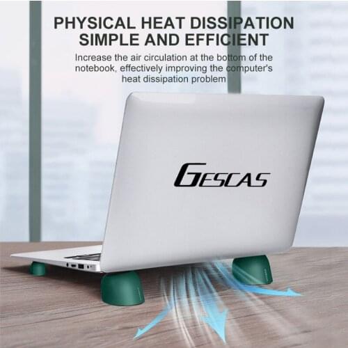 GESCAS 4pcs Laptop Stand Radiator For Computer Tablet Pc Thermal Pad Small Portable Notebook Rack Pillar Laptop Accessories