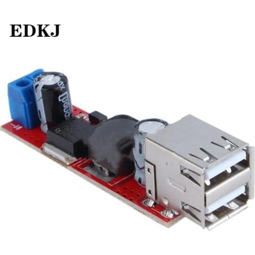 1PCS DC 6V-40V To 5V 3A Double USB Charge DC-DC Step Down Converter Module For Vehicle Car Charger Dual Two USB Power Supply
