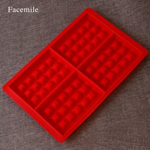 Rectangular waffle mold 3D Silicone cake Soap Ice cream Chocolate Mould DIY cupcake bakeware baking dish cake pan 51060