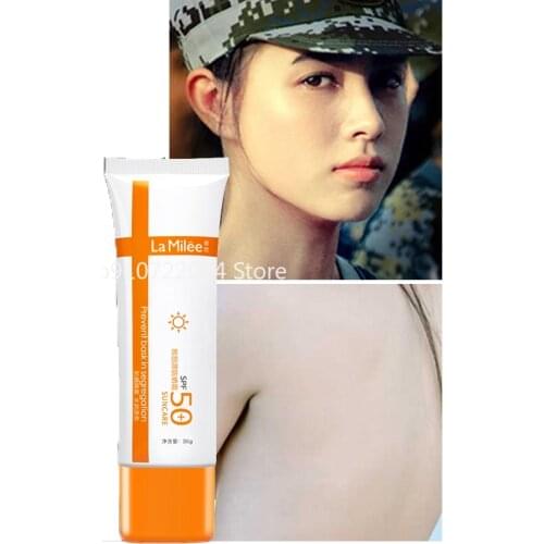 LAMILEE SPF50+ Sunscreen Cream Waterproof Sunblock Foundation Whitening Isolation Moisturizing Oil Control Face Skin Care Cream