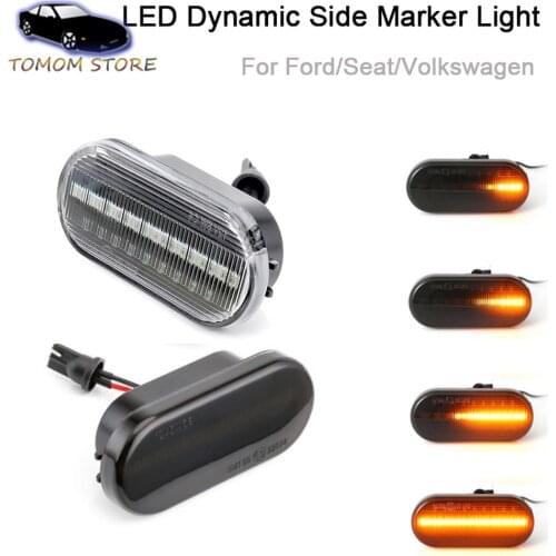 For Volkswagen Beetle Bora Caddy Fox Golf 3/4 Lupo Polo Passat Sharan Vento T5 Led dynamic indicator side turn signal lights