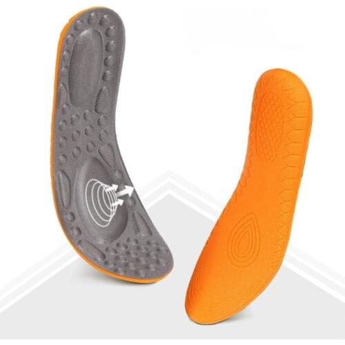 Outdoor Comfortable Sports Insoles Sweat-absorbent Breathable High-elastic Shock Absorption Massage foot care Shoe pad insert