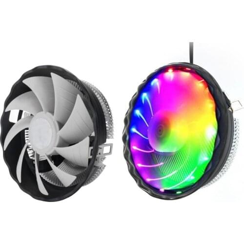775/AM4/115X Universal Dazzling RGB Light CPU Radiator Colorful Mute Cooling Fan for PC Computer