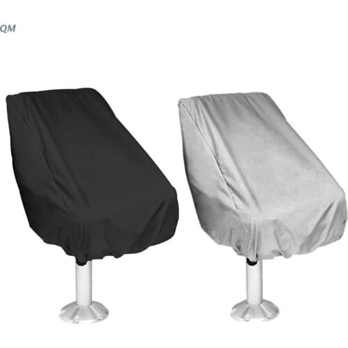 13MF Boat Helm Seat Windproof Cover Individual Chair Waterproof Sleeve Black/Silver Chair Protective Sleeve Cover