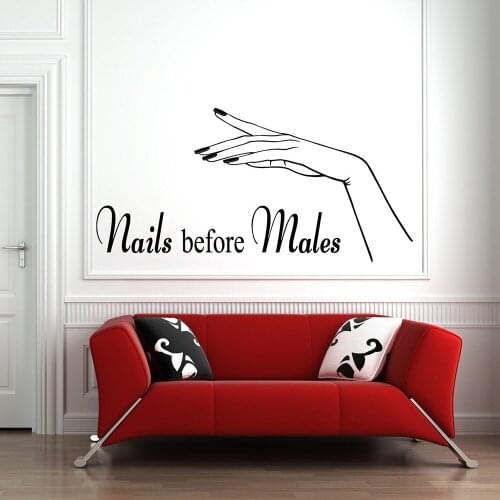 Beauty Nail Salon Wall Decal Quotes Vinyl Manicure Pedicure Nail Bar Wall Sticker for Manicure Salon Spa Wall Decor Mural Z891