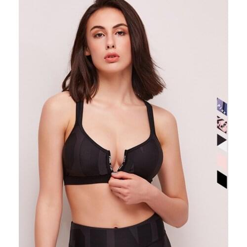 High-End Steel Ring Bra Girl Beautiful Stripe Back Ribbon Sexy Girl Printing Lingerie Set Sports Vest Underwear