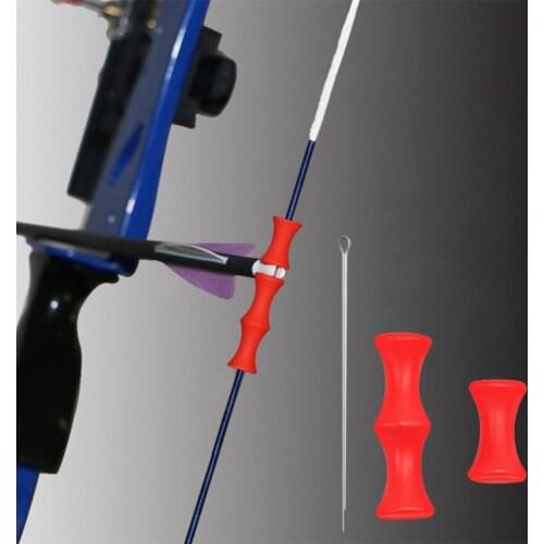 1Set Archery Bowstring Finger Saver Tab Archery Finger Guard Tab Recurve Bow Silicon Finger Release Protector Gear Hunting