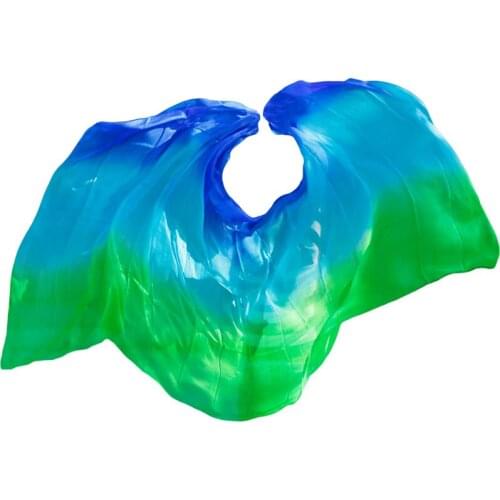 100% Real Silk Veils Customized Handmade Dyed Scarf Shawl Pure Natural Veils Dance Silk Veil Bellydance Stage Performance Props