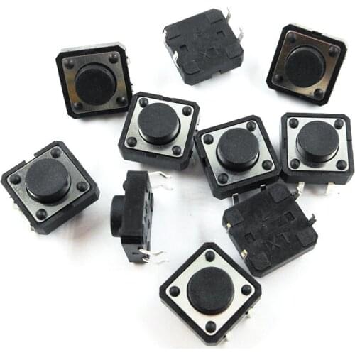 12*12*5.5MM 4 PIN Stainless Steel Shrapnel Direct Plug-in Switch Micro Key Switch 12x12x5.5mm Copper Feet