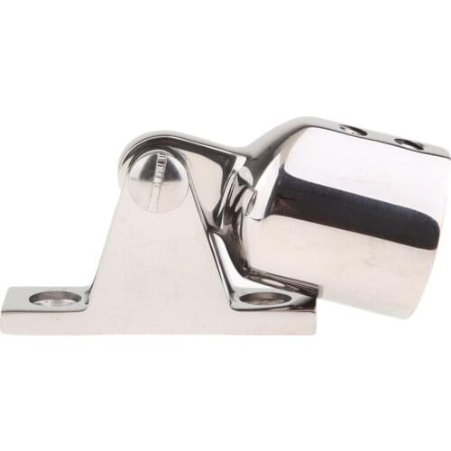 2PCs Stainless Steel Top Cap Eye End Boat Hinge Mount Bimini Top Hardware 1"