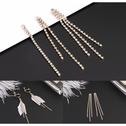 2019New 100Pcs Rhinestone Tassel Buckle/Pendant For earring Decoration and DIY hair accessoriess FY01-FY04