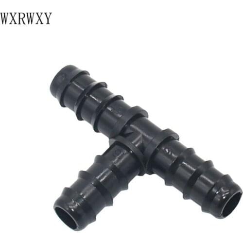 Garden hose 16mm tee barb connector 3 rings garden irrigation connector 1/2 hose water splitter Greenhouse drip irrigation 5 pcs