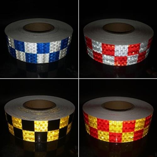5cmx10m Square Self-Adhesive Reflective Warning Tape for Body Signs