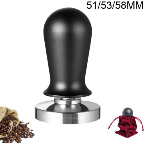51/53/58mm Calibrated Pressure Tamper Coffee And Espresso Elastic Powder Compactor 304 Stainless Steel Coffee Powder Hammer