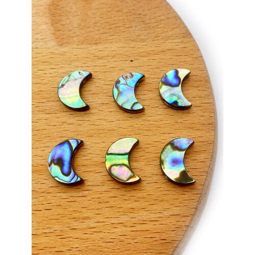 5pcs/pack Moon Shaped Natural Abalone Sea Shell Loose Beads 8x10 Mm Size DIY for Making Necklace Bracelet Earrings Children Gift
