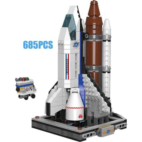 Universe conquest space shuttle moc building block astronaut figures shuttlecraft brick educational toys for children gift