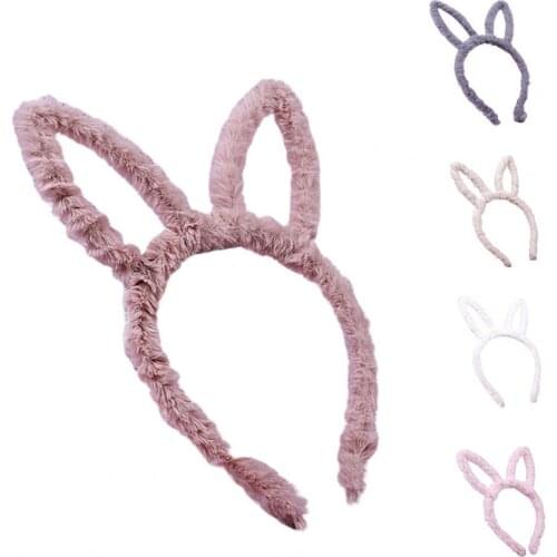 Kids Cute All-matched Cartoon Rabbit Ear Plush Hairband Hair Stylish Accessories